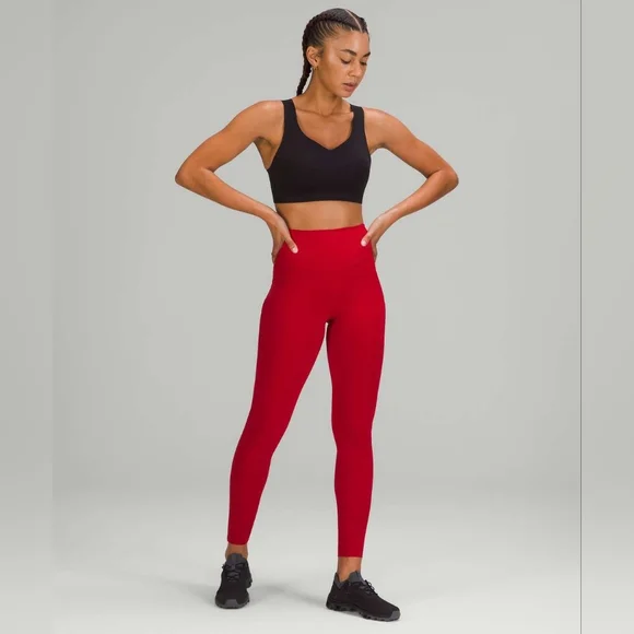 Lululemon Base Pace High-Rise Running Tight 28 Dark Red 6